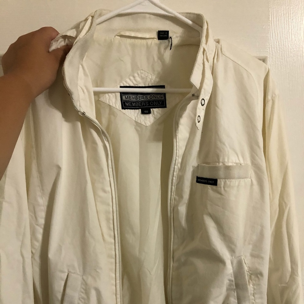 White Members Only Jacket